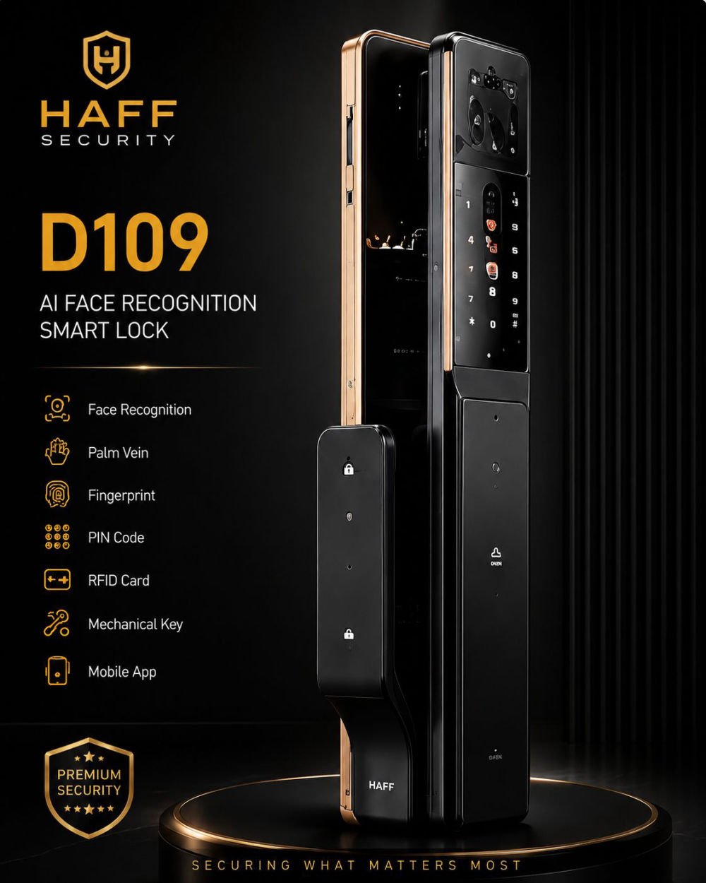 HAFF D109 — AI Ultra Smart Video Door Lock